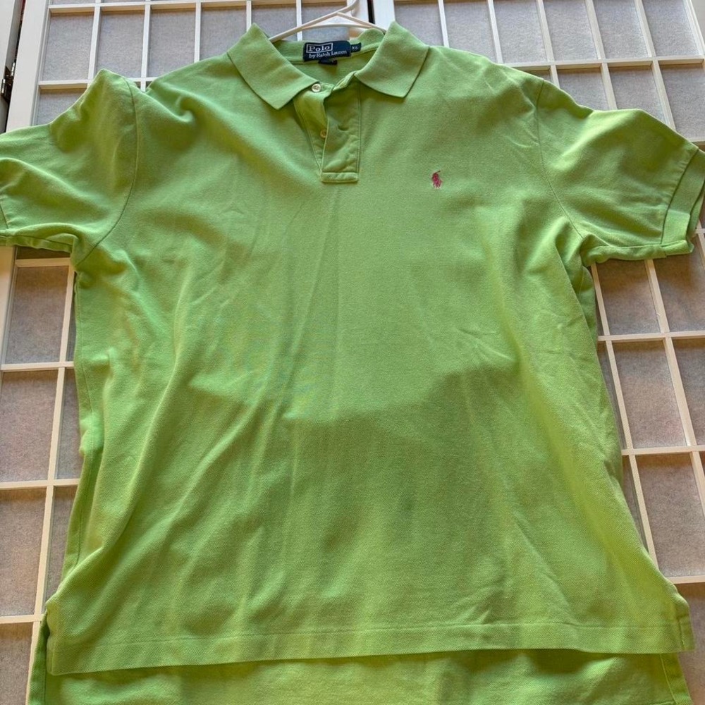 Green Polo‎ Ralph Lauren polo shirt pink pony logo men's xl blokecore Preppy